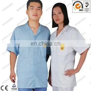 12 Years Supplier Maxsharer Manufacture Esd Antistatic Short Sleeve Work Shirt thumbnail-2