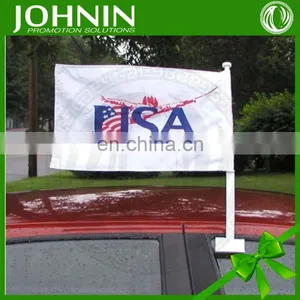 Cheap Promotional Polyester Window Custom Car Flag With Plastic Pole thumbnail-5