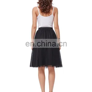 Kate Kasin Womens 3 Layers A-line Soft Tulle Netting Prom Party Wedding Black Skirt KK000311-1 thumbnail-3