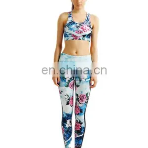 Wholesale New Style Custom Printing Sublimation 4 Needles 6 Thread Women Yoga Set thumbnail-4