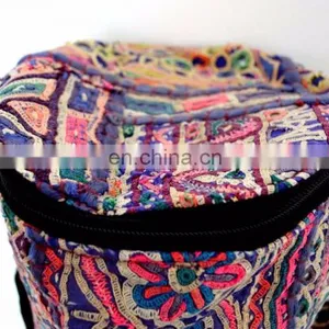 Yoga Mat Bag One of a Kind - Handmade Bag Cross Body Purse Banjara Style Yoga Bag Yoga Met Bag Ethnic Hand Embroidered Vintage thumbnail-6