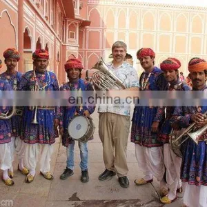Traditional Indian Lal Pagadi Musician Hat Turban -Great Halloween Costume Raga Turban Pagri Marwari Pagri Pag Wholesale thumbnail-2