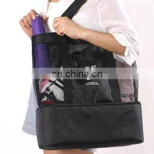 Latest New Design Bag Portable Double Layer Mesh Picnic Shoulder Storage Bag Fashion Bag thumbnail-3