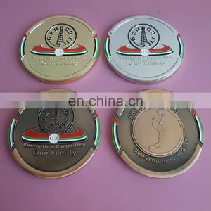 Antique Copper Metal Souvenir Gifts Sports Medal Coin for Tournament 2016 thumbnail-4