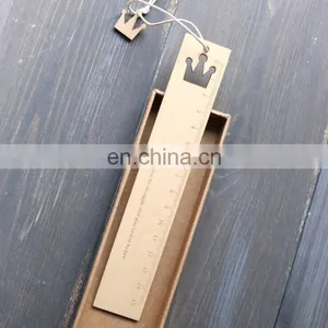 Creative Cute Hollow Wood Ruler 15cm For Students thumbnail-6