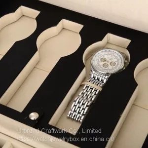 Custom Logo 6 12 24 Luxury pu Leather Watches Gift Packaging Watch Storage Display Box Watches Storage Case Band Strap Box thumbnail-4