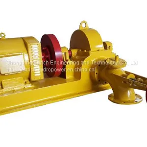 Mini Micro Small Horizontal Hydroelectric Hydro Power Permanent Magnet Generator Alternator Water Impulse Pelton Scoop Turbine Generator for Small Hydroelectric Power Plant thumbnail-1