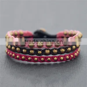 Bohemian Bracelet Wax Cord Wrap Jewelry Wholesale XE09-198 thumbnail-1