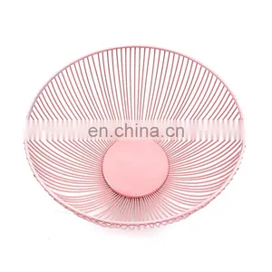 Kitchen Iron Storage Basket Accessories Fruits Egg Organizer Home Bathroom Wire Metal Basket Bowl Storage thumbnail-2