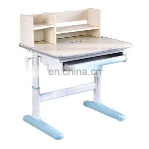 Height Adjustable Storage Modern Simple Solid Wood Children Study Desk Kids Table With Storage Drawer Children Table and Chair thumbnail-5