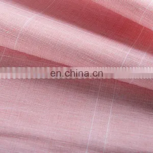 High Quality Cotton Linen Stripe Slubbed Custom Fabric for Garment thumbnail-3