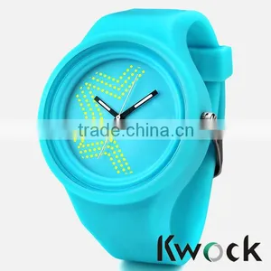 2014 Hot Sell Japan Quartz Movement Silicone Watch Stianless Steel Case Back thumbnail-2
