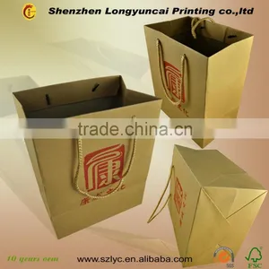 Chinese Factory OEM Food Packaging Round Hole Handle Custom Paper Bag thumbnail-4