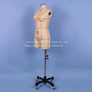 Wholesale White Color Fiberglass Made Tailor Mannequins Female Body Curvy Half-body Torso Dummy for Women's Lingerie thumbnail-2