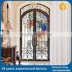 Cheapest Price Galvanized Used Wrought Iron Metal Doors thumbnail-5