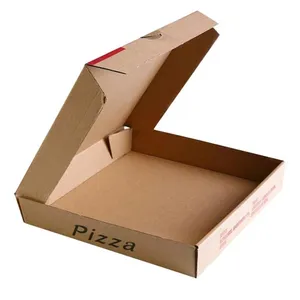 Customizable Logo Disposable Kraft Paper Box Pizza Box thumbnail-1