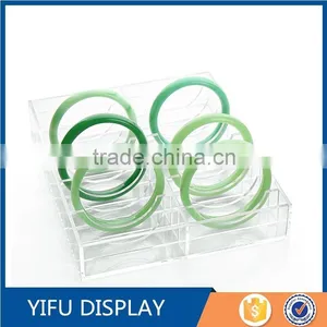 Clear Acrylic 20 Slots Bracelet Display Tray Jewelry Display Case Bangle Bracelet Storage Organizer thumbnail-1