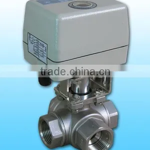 KLD400 3-way Motorized Ball Valve(stainless Steel) for Automatic Control,water Treatment, Process Control, Industrial Automation thumbnail-1