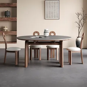 Folding Solid Wood Dining Table thumbnail-4