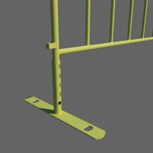 Durable Galvanized Steel Barrier Both Curved Feet Rugged Welded Steel Construction Crowd Control thumbnail-2