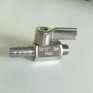Factory Direct Sale Stainless Steel Female Thread Mini Ball Valve, Double Female Thread Mini Small Ball Valve, Micro Manual Female Thread Ball Valve (1/2 Inch) thumbnail-2
