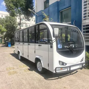 14-seater Fully Enclosed Electric Sightseeing Bus With Doors for Scenic Spots, Factories, Parks, Docks and Stations, Powered by Lithium Batteries thumbnail-1