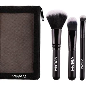 Custom 4pcs Travel Makeup Brush Set With Pouch thumbnail-1