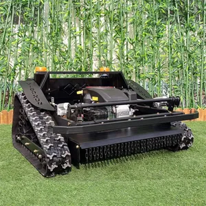 Electric Heavy-Duty Rubber Track Remote Control DIY Lawn Mower for Steep Slopes | CE Certified | Safe Efficient | 800mm Cutting thumbnail-2