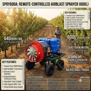 600L Remote Control Agricultural Crop Sprayer With Wind Assisted Atomization System for Orchard Pest Control thumbnail-2