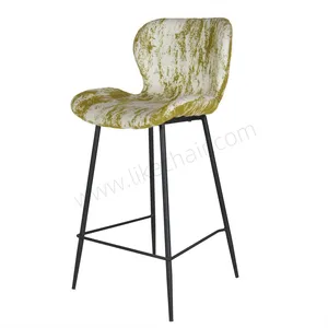 Modern Mini Bar Counter Furniture Metal Legs Classic Wholesale Restaurant Hotel Barber Chairs for Apartment Entry for Wholesome thumbnail-5