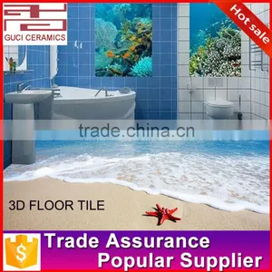 New Beach 3d Design Ceramic Floor Bathroom Tile thumbnail-2