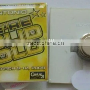 Square Shaped Led Light Badge With Magnetic Backside Quality Choice thumbnail-1