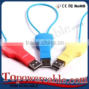 Short Mini Usb Flat Cable Micro Usb Charging Cable White thumbnail-6