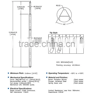 SP1-031120-B01 Spring Test Probe Needle for Printed Circuit Bareboard and Socket Testing thumbnail-1