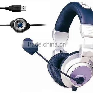 Digital Usb Headphone With Microphone and Volume Control thumbnail-1