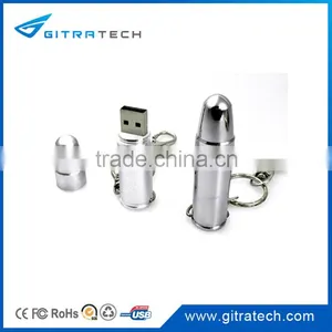 2016 Promo Gift USB 2.0 Gold Metal Bullet Flash Memory Storage Stick Pen Drive U Disk 8GB Quality Choice thumbnail-6
