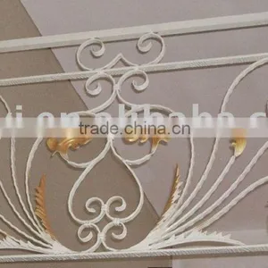 Lower Scroll Bending Wrought Iron Balcony Railing Design thumbnail-1