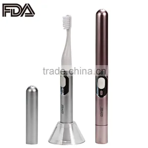 Small Sonic Electric Toothbrush Rechargable Waterproof With 2 Extra Replacement Brush Heads SV030692 thumbnail-1