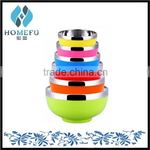 Colorful Wholesale Double Wall Stainless Steel Soup Bowl as Seen tv Quality Choice thumbnail-1