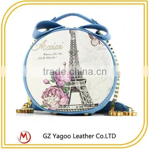 Round Shoulder Bag Color Printing Paris Hand Bags thumbnail-1