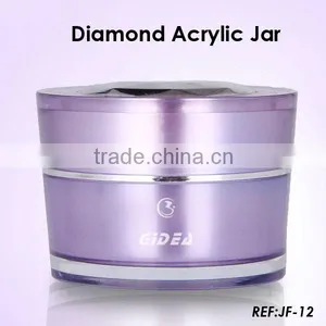 15ml 30ml 50ml V-Shape Purple Acrylic Cosmetic Jars for Beauty Products thumbnail-1