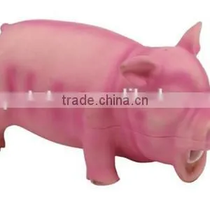 Colored Latex Pig With Real Sound Dog Toy Display Pink Pig Dog Toy thumbnail-2