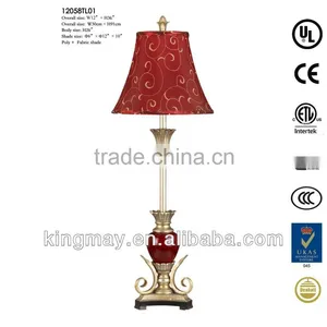 Traditional Antique Gold Buffet Lamp thumbnail-2