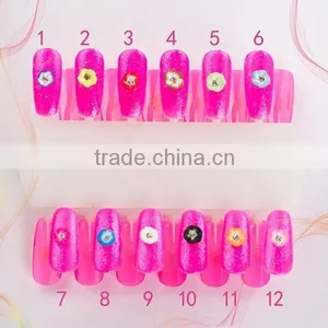 Colorful Nail Decoration Polymer Clay 3D Silicone Nail Art Flower For Nail Tips thumbnail-1