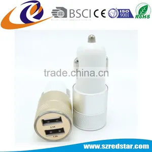 5V2.4A Universal Lipstick Metal Usb Portable Car Mobile Charger thumbnail-1