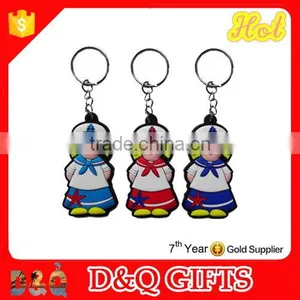 European Style Girl Sailor Pvc Keychain thumbnail-4