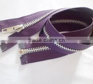 5# Metal Zipper Aluminum Teeth Zipper Open End Zipper Auto-lock Slider Zipper Jacket Zipper thumbnail-1