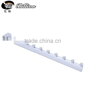 Metal Chrome Crossbar Fix Display Hook 15*30 Square Tube Straight Arm Display Hook With 9 Balls thumbnail-1