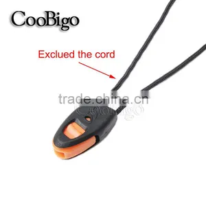 Plastic Zipper Pull Cord Lock Ends For Paracord Whistle ORANGE #FLS070 thumbnail-4
