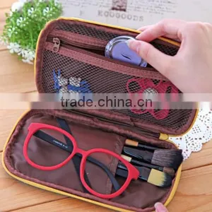 England Style Animal Print Plain Canvas Zipper School Pencil Case thumbnail-3